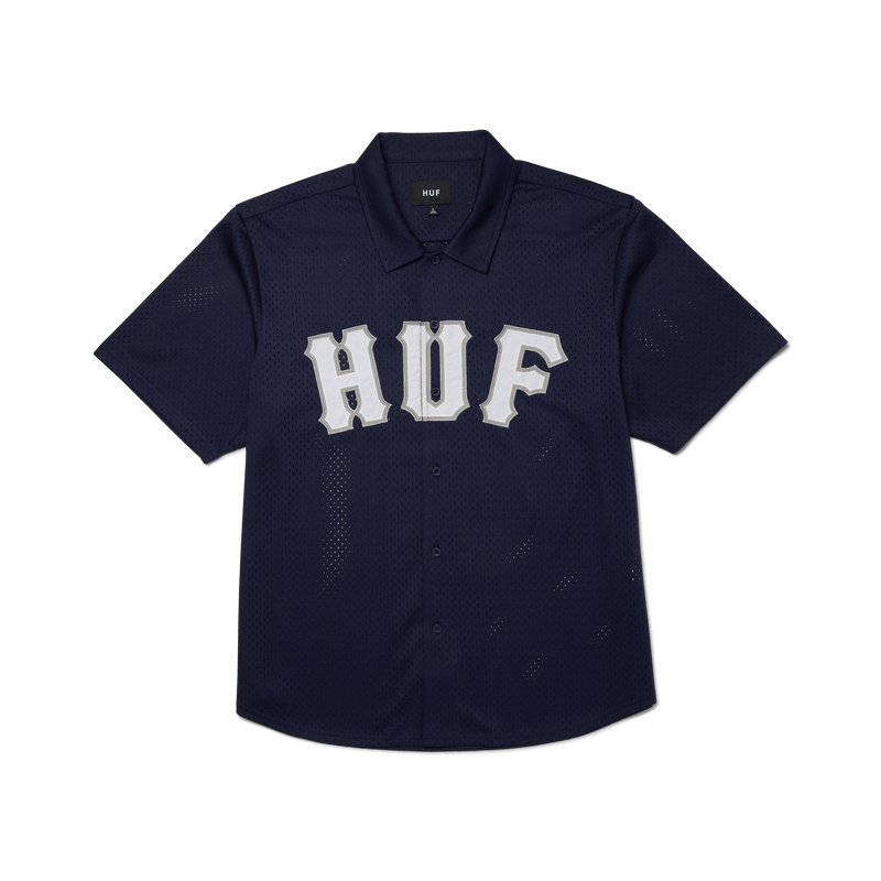 HUF Arch Mesh Button Up Navy