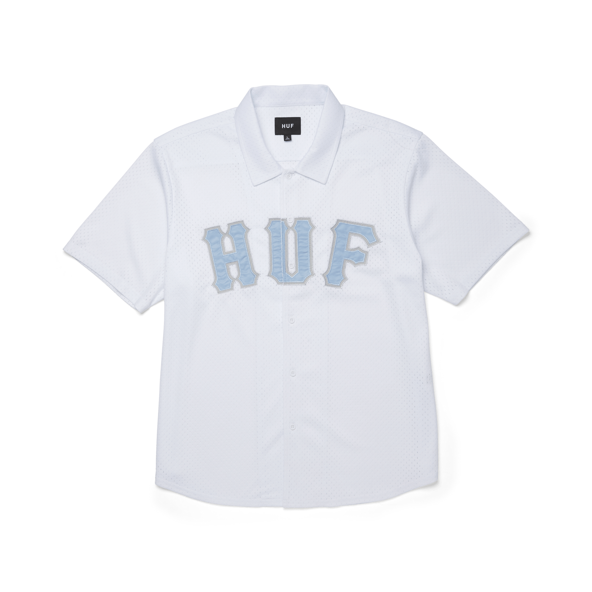 HUF Arch Mesh Button Up White