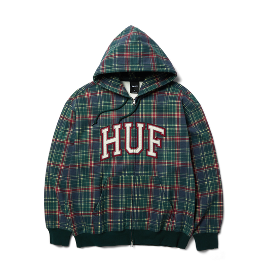 Arch Plaid Full-Zip Heavyweight Hoodie