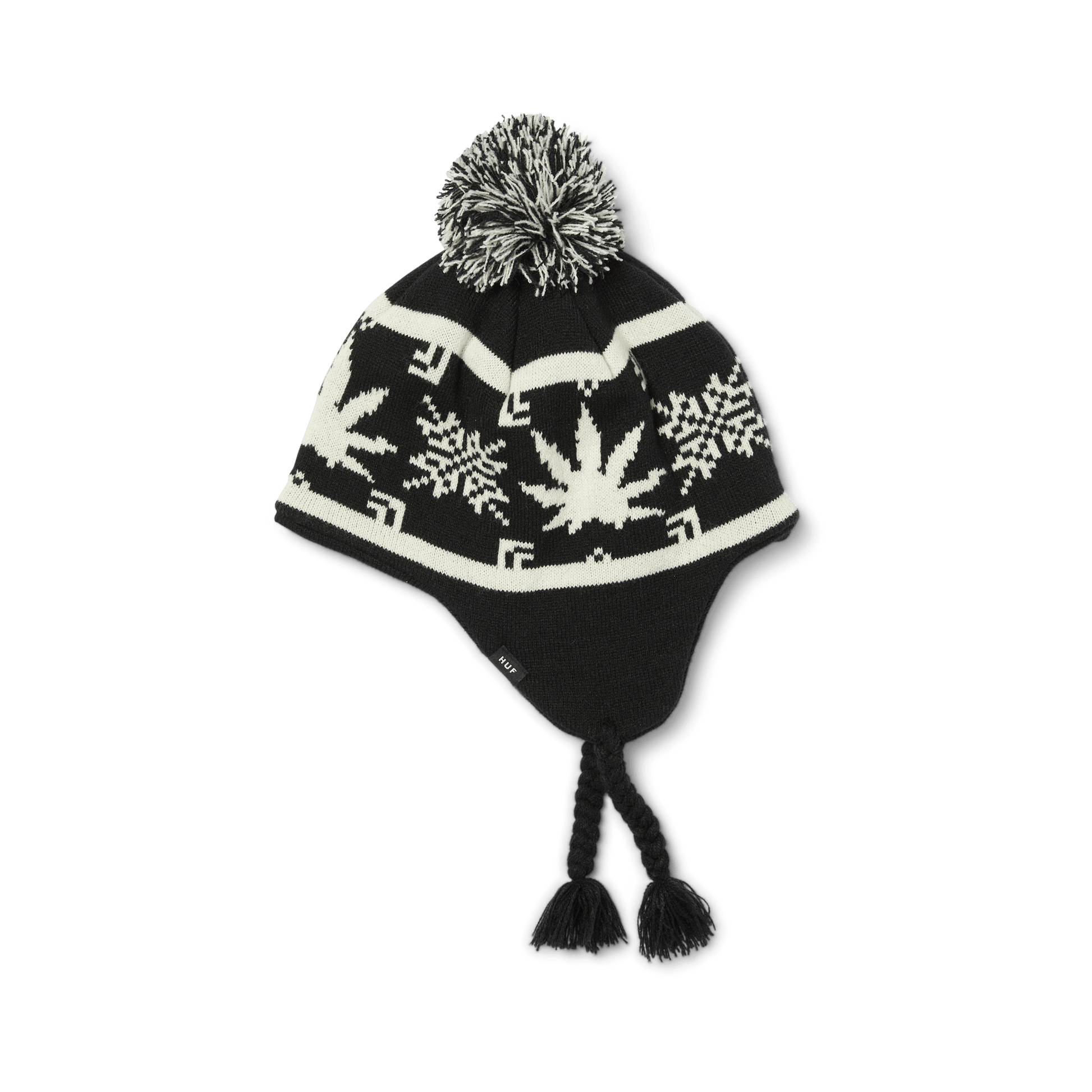 Huf Arctic Plantlife Braided Beanie Black