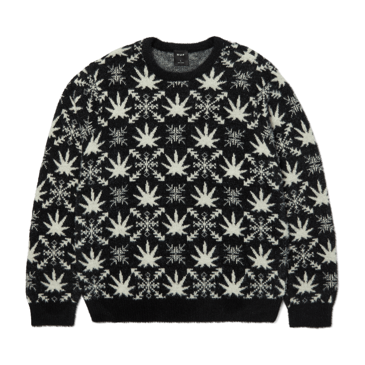 Huf Arctic Plantlife Crewneck Sweater Black