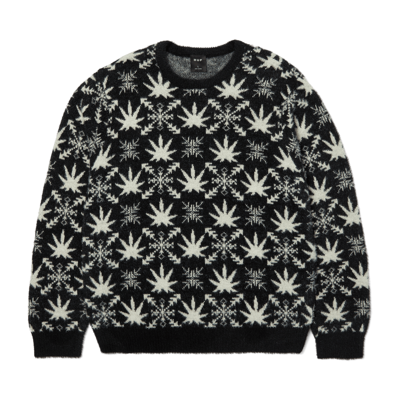 Huf Arctic Plantlife Crewneck Sweater Black