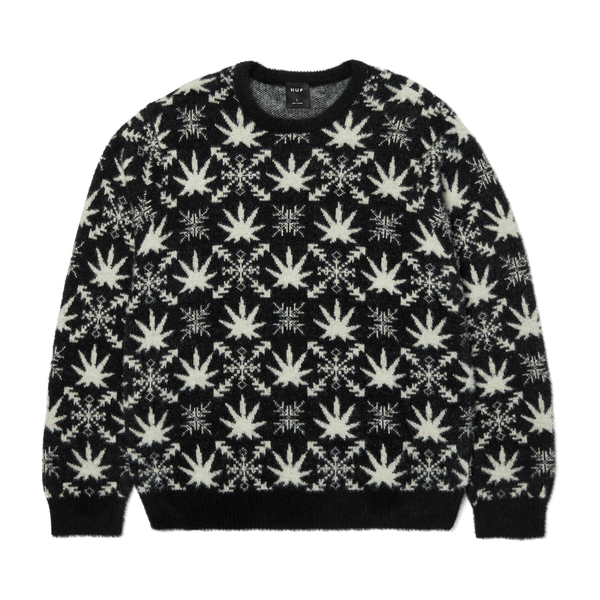 Huf Arctic Plantlife Crewneck Sweater Black