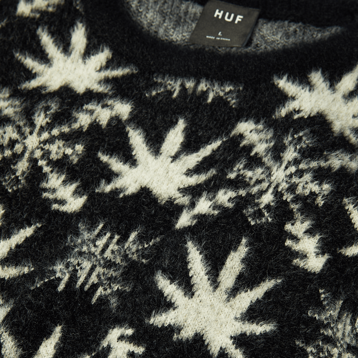 Huf Arctic Plantlife Crewneck Sweater Black