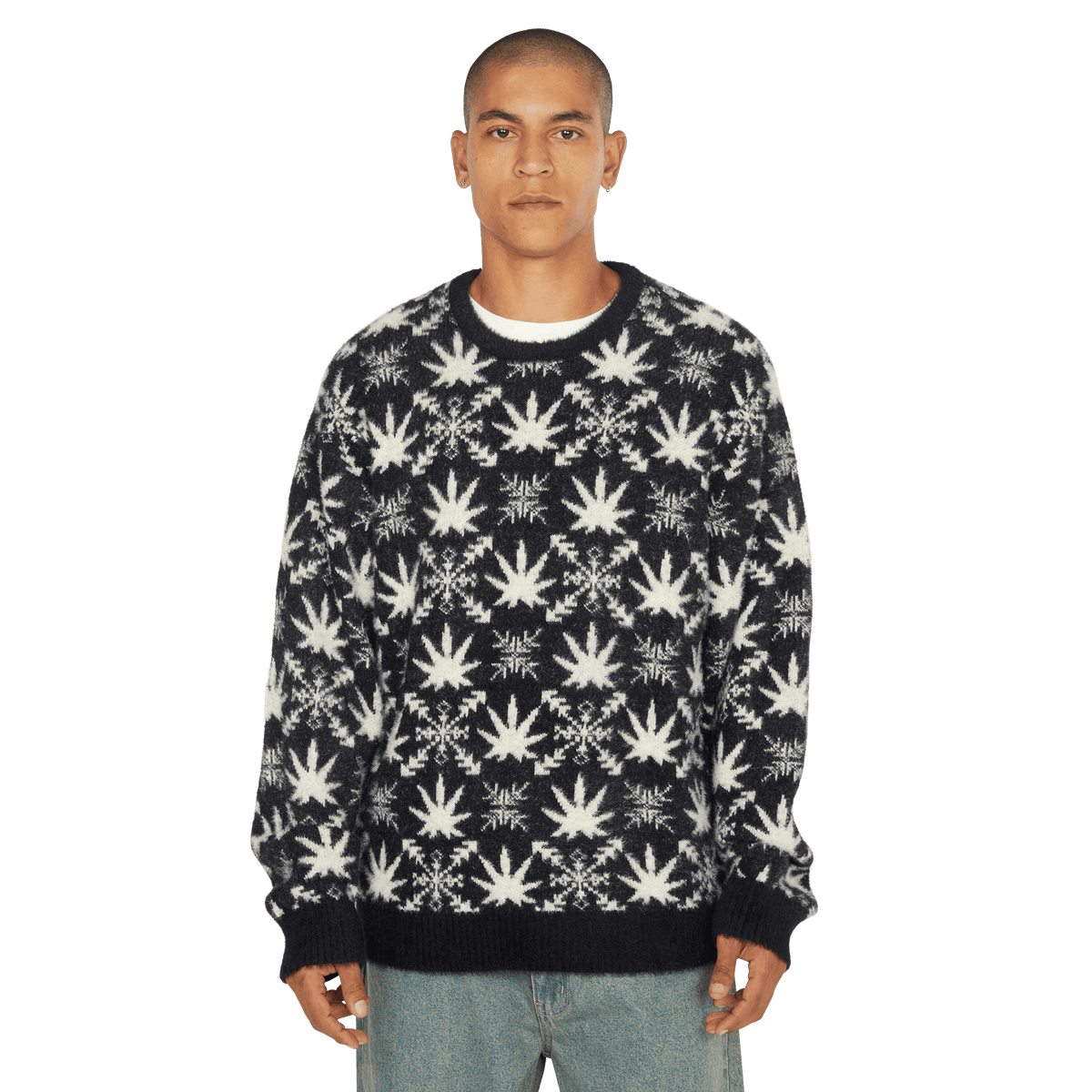 Huf Arctic Plantlife Crewneck Sweater Black