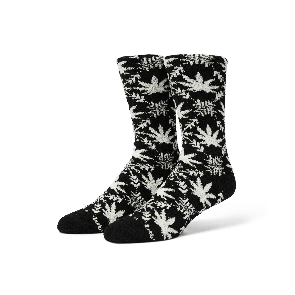 Huf Arctic Plantlife Fuzzy Sock Black