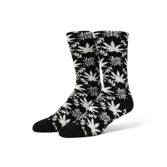 Huf Arctic Plantlife Fuzzy Sock Black