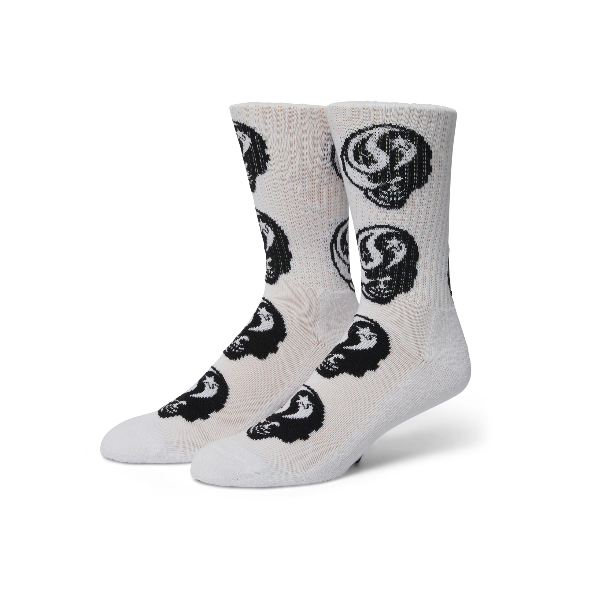 Huf Astral Skull Crew Sock White