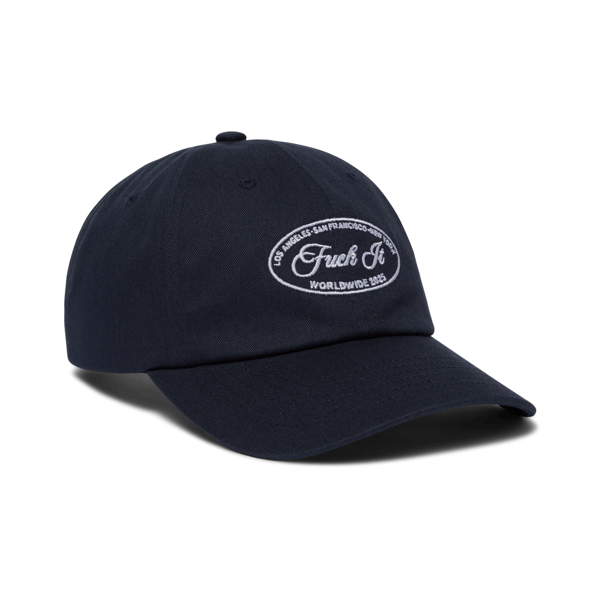 HUF Atelier Crest 6-Panel Curved Visor Hat Navy