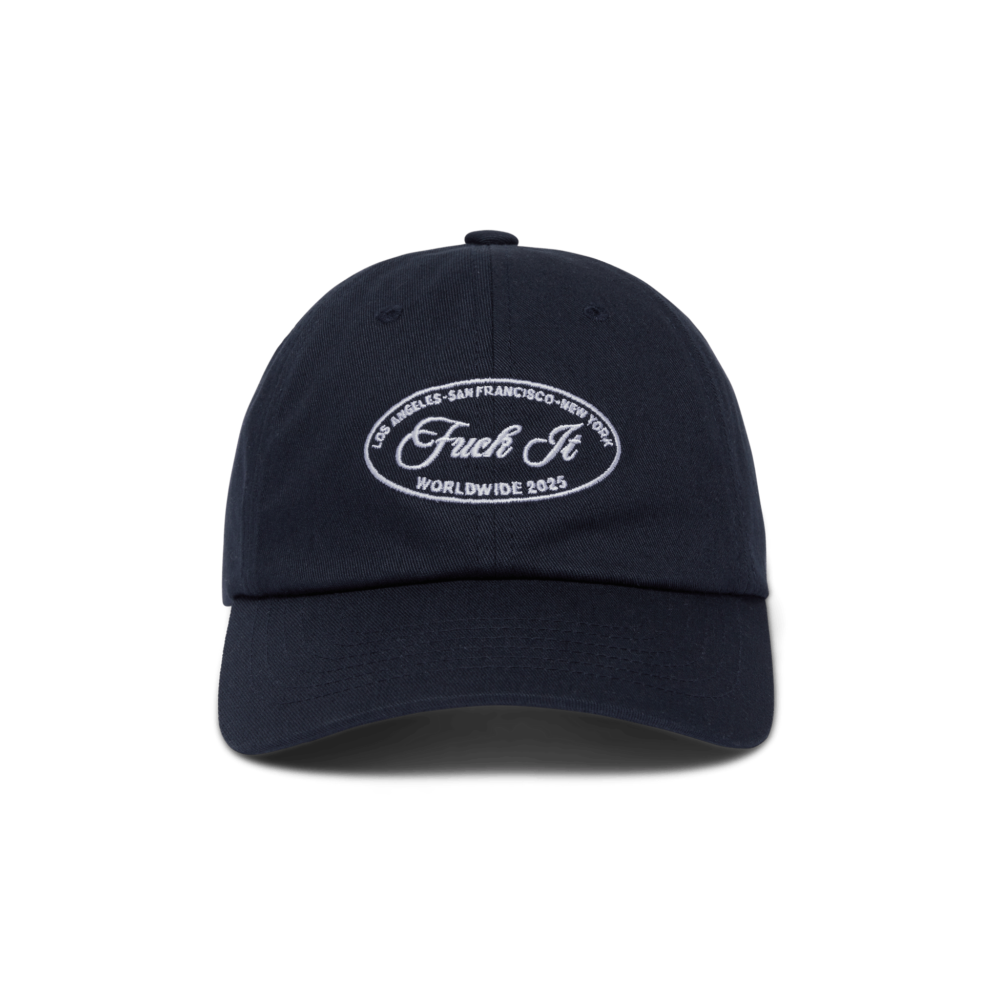HUF Atelier Crest 6-Panel Curved Visor Hat Navy