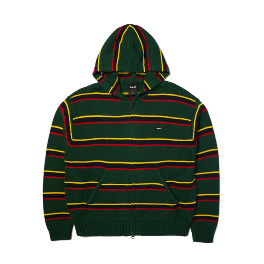 HUF Banks Full-Zip Striped Hoodie Sycamore
