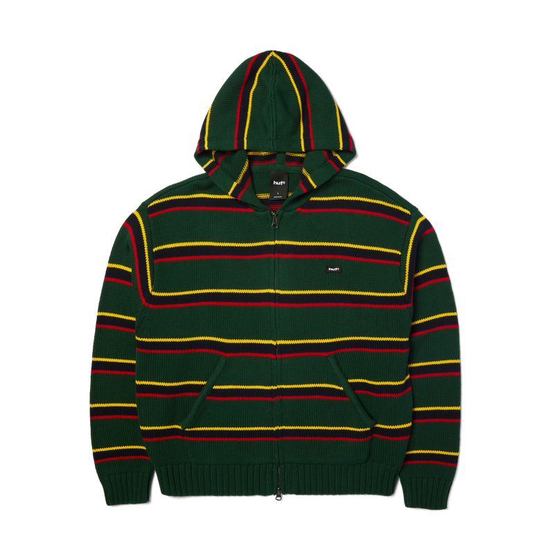 HUF Banks Full-Zip Striped Hoodie Sycamore