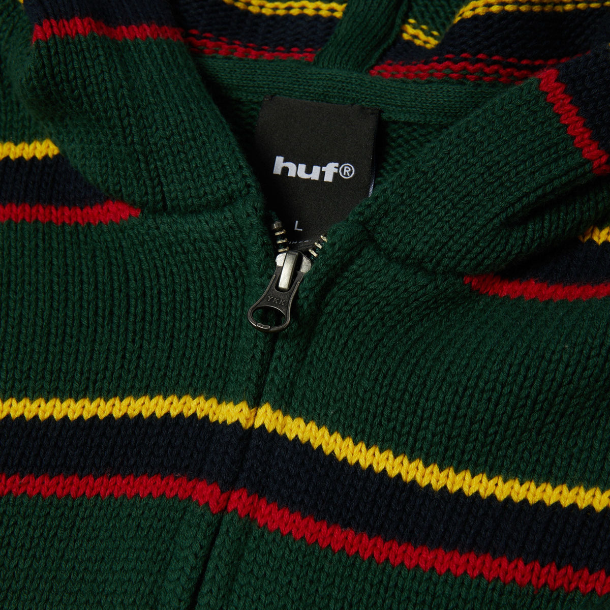 HUF Banks Full-Zip Striped Hoodie Sycamore