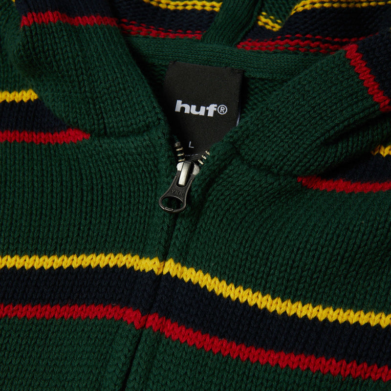 HUF Banks Full-Zip Striped Hoodie Sycamore