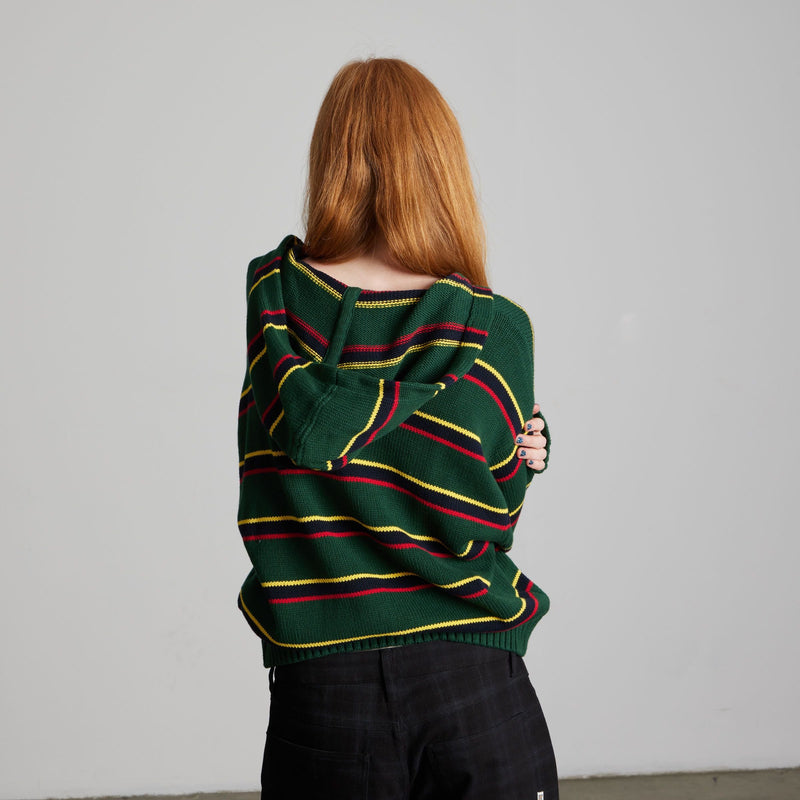 HUF Banks Full-Zip Striped Hoodie Sycamore