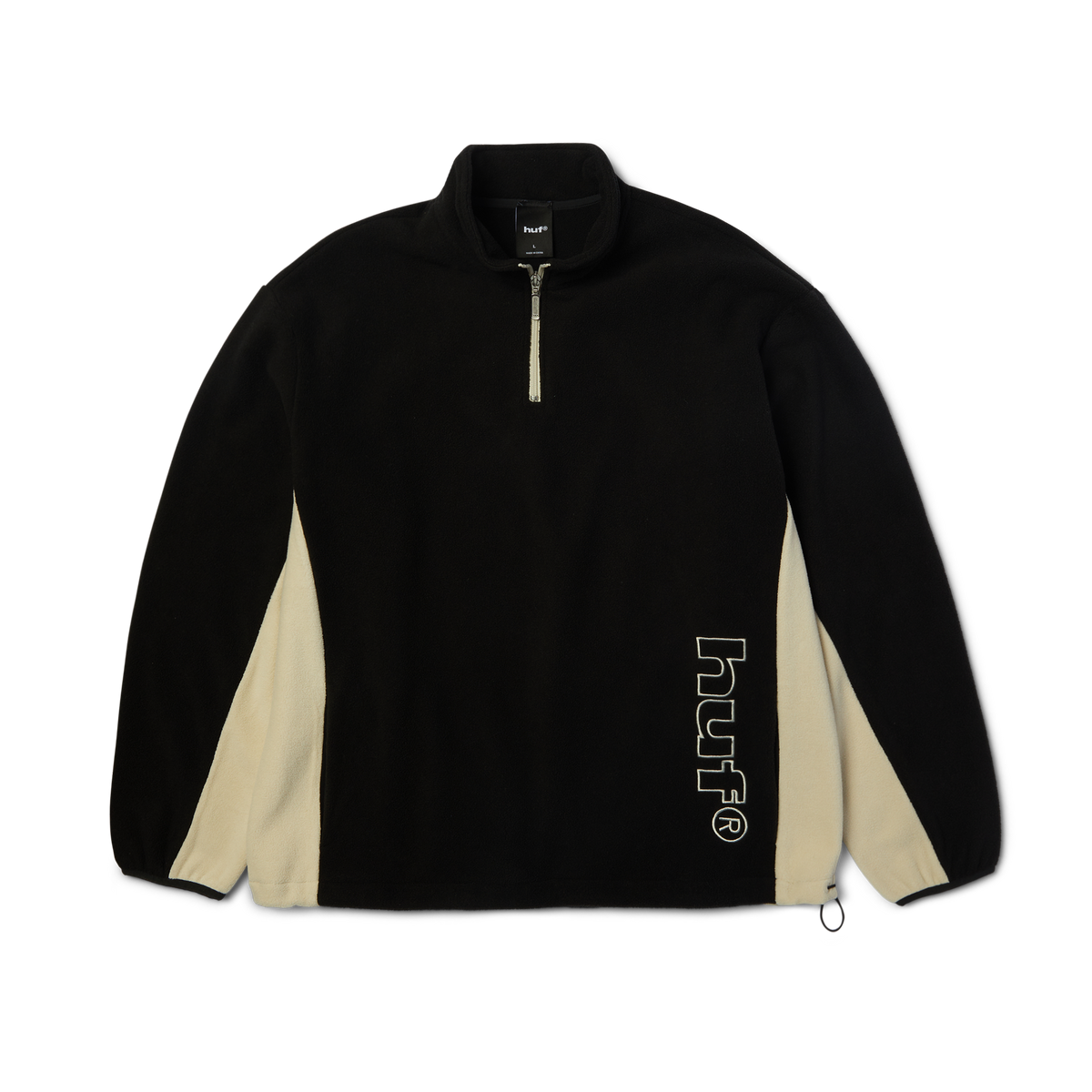 HUF Basecamp Quarter-Zip Polar Fleece Black