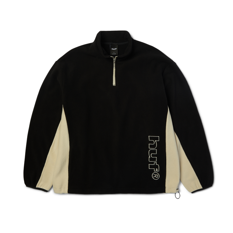 HUF Basecamp Quarter-Zip Polar Fleece Black