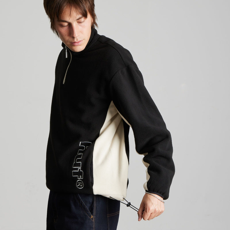 HUF Basecamp Quarter-Zip Polar Fleece Black
