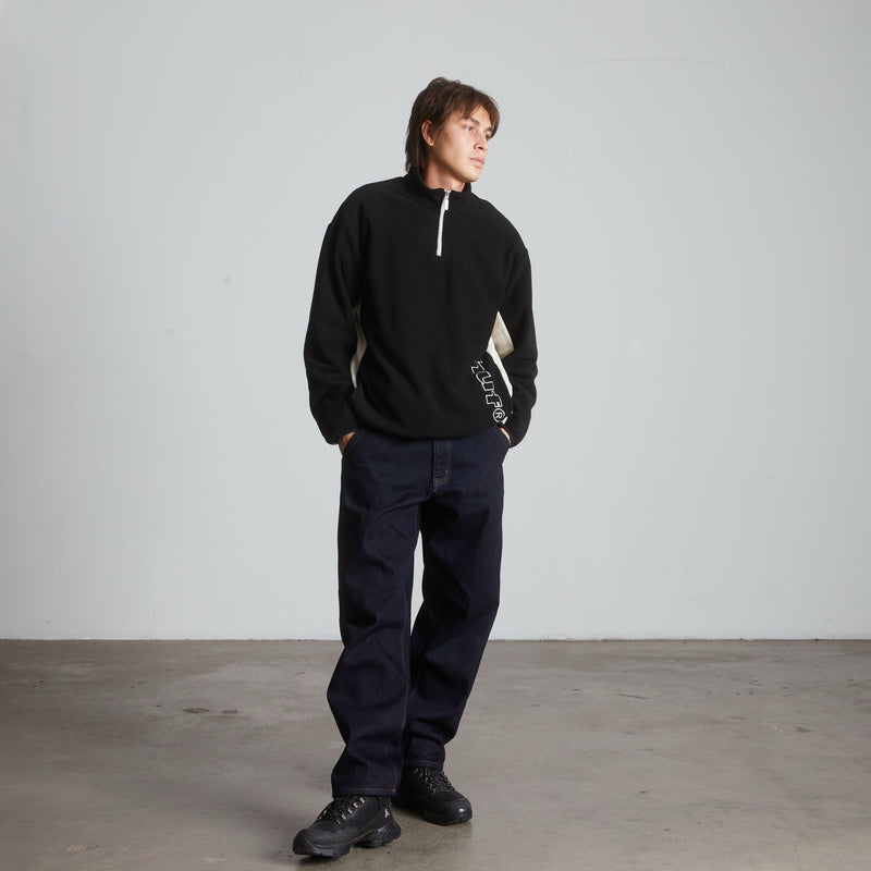 HUF Basecamp Quarter-Zip Polar Fleece Black
