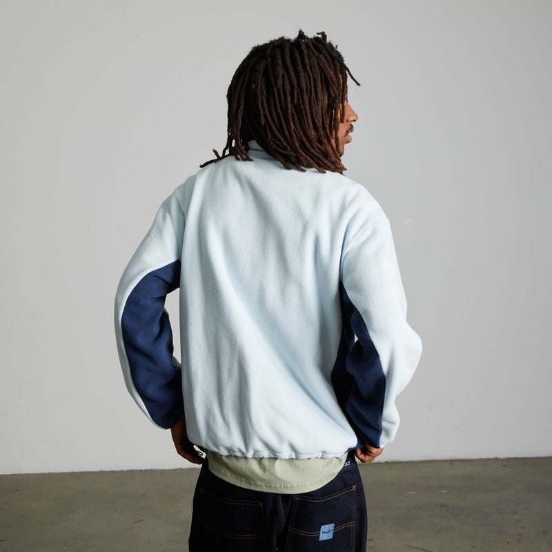 HUF Basecamp Quarter-Zip Polar Fleece Sky Blue