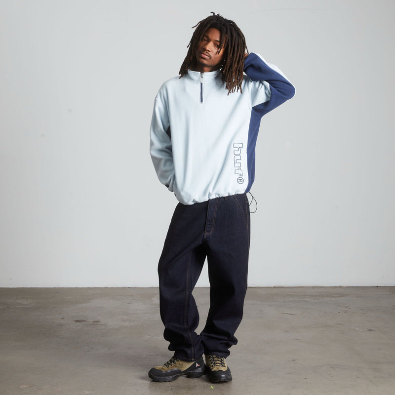 HUF Basecamp Quarter-Zip Polar Fleece Sky Blue