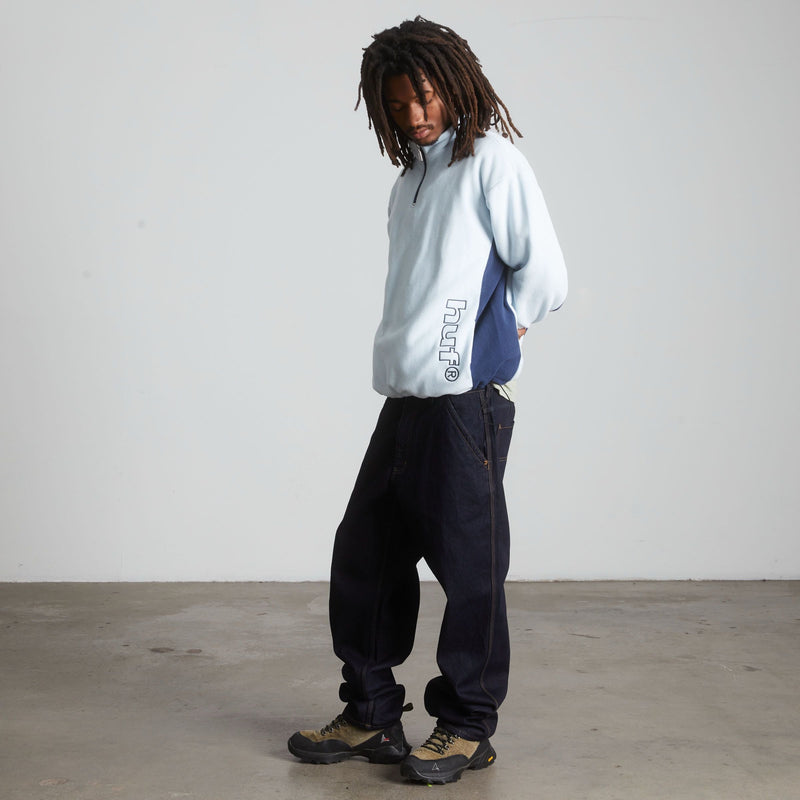 HUF Basecamp Quarter-Zip Polar Fleece Sky Blue