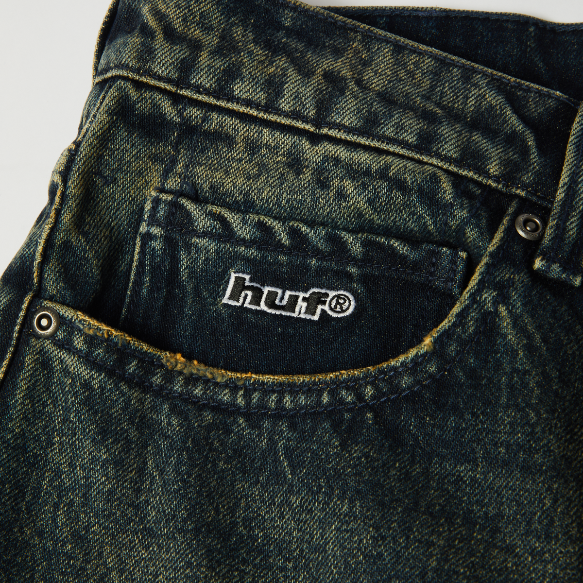 HUF Basic Ass Faded Jeans Sanded Blue