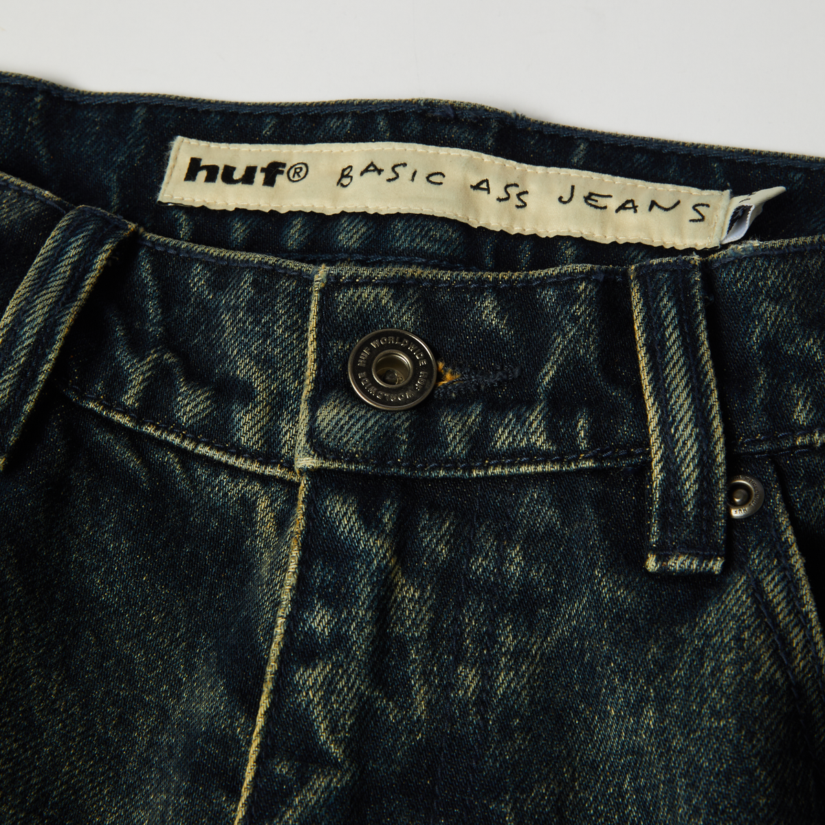 HUF Basic Ass Faded Jeans Sanded Blue
