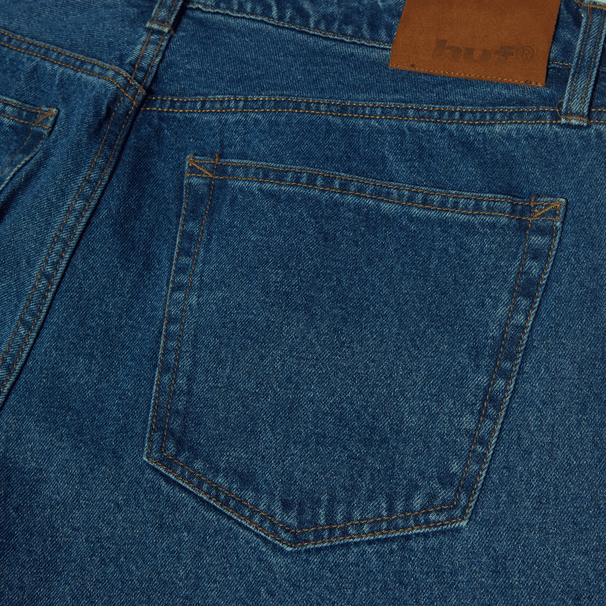 Huf Basic Ass Jeans Stone Wash Indigo
