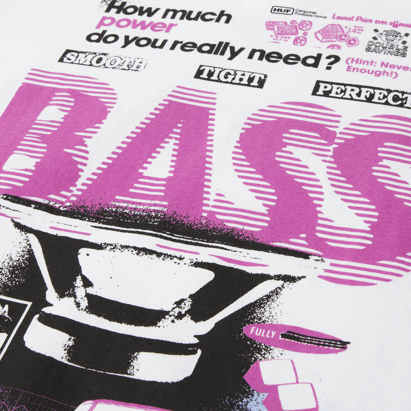 HUF Bass Power T-Shirt White