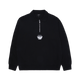 HUF Big Block 1/4 Zip French Terry Black