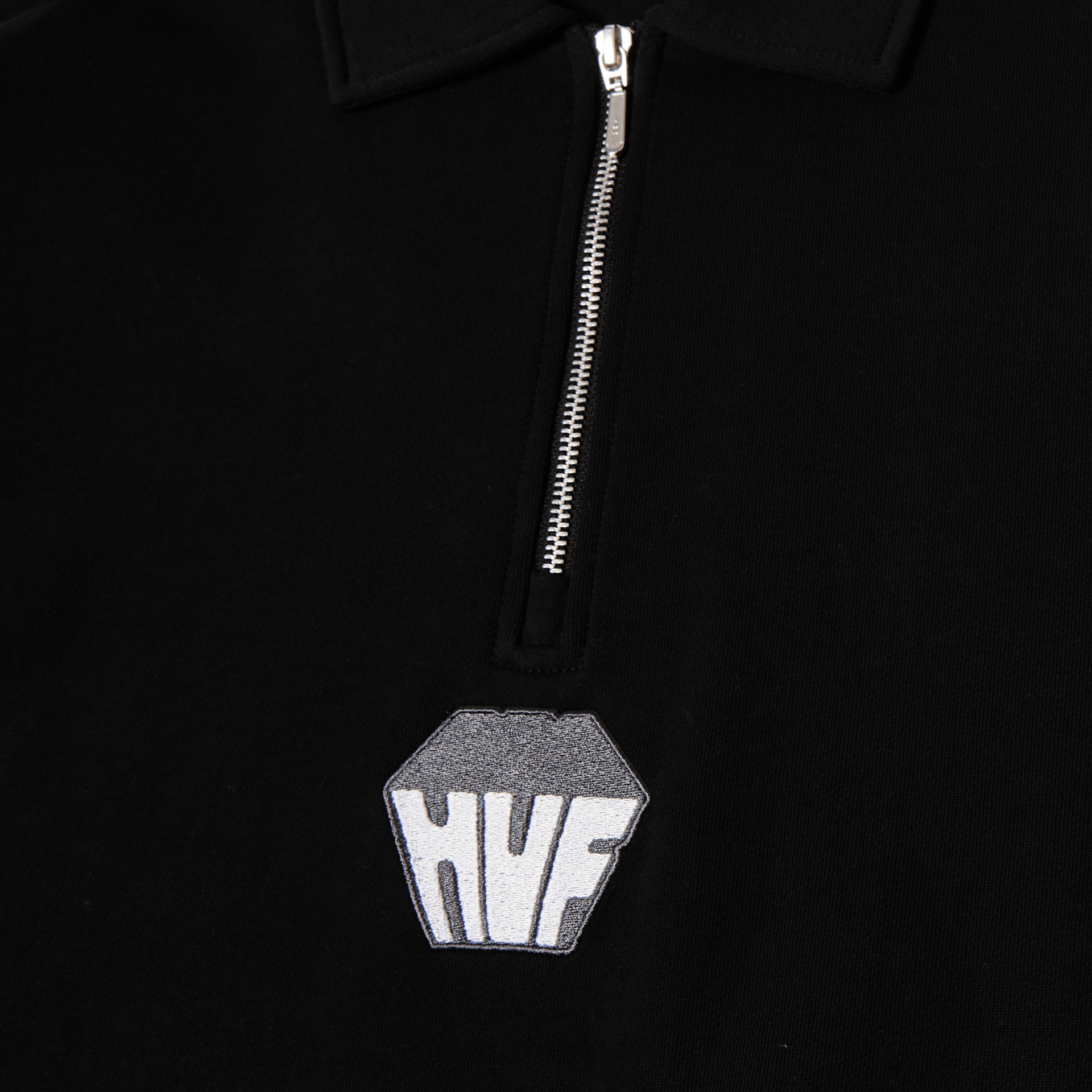 HUF Big Block 1/4 Zip French Terry Black
