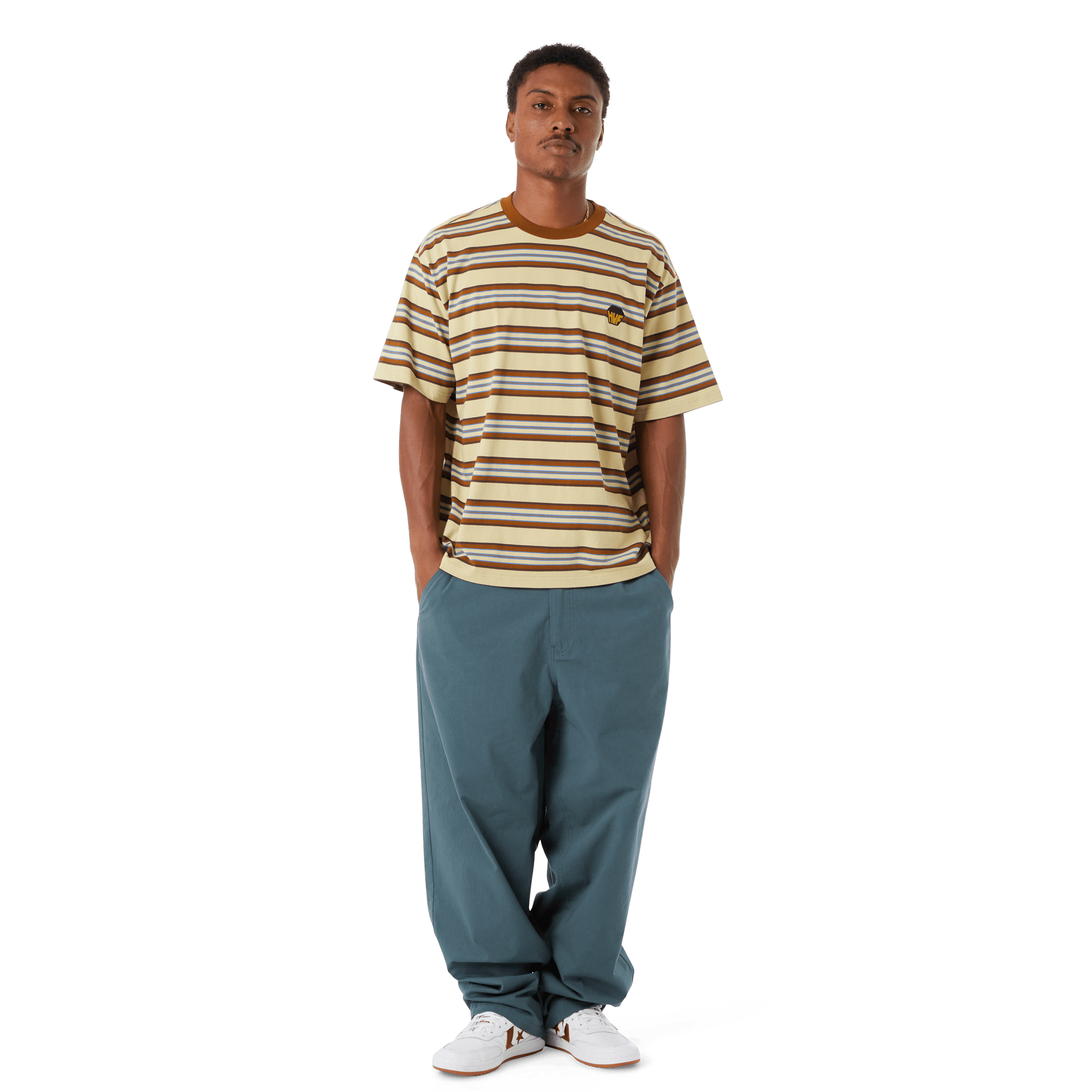 HUF Big Block Stripe Boxy Top Clay