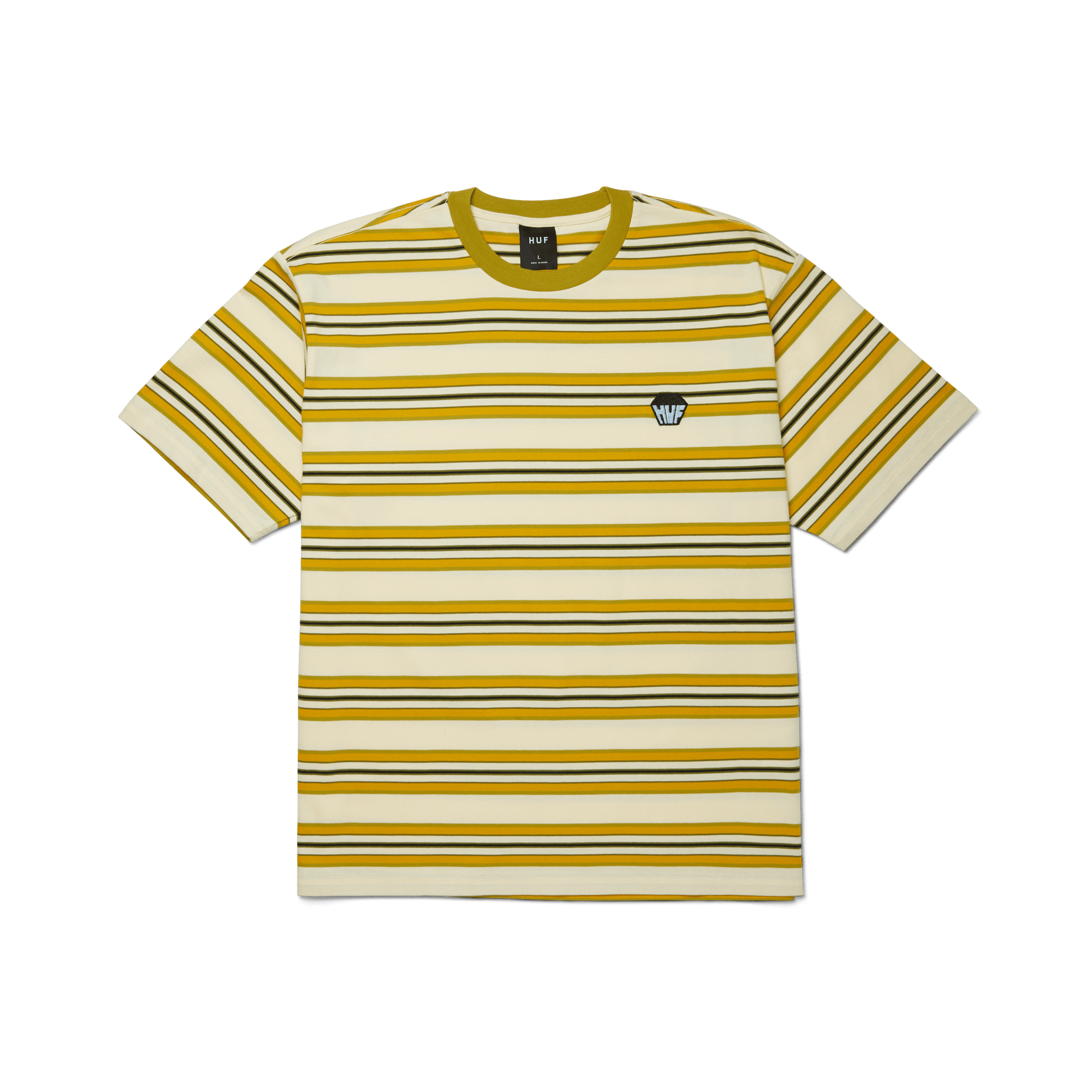 HUF Big Block Stripe Boxy Top Pale Yellow