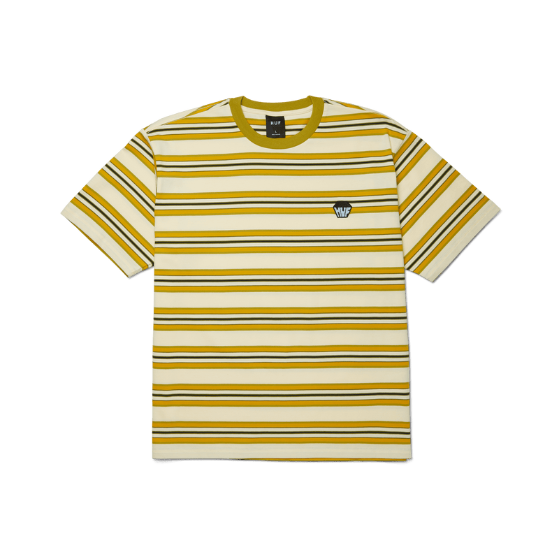 HUF Big Block Stripe Boxy Top Pale Yellow