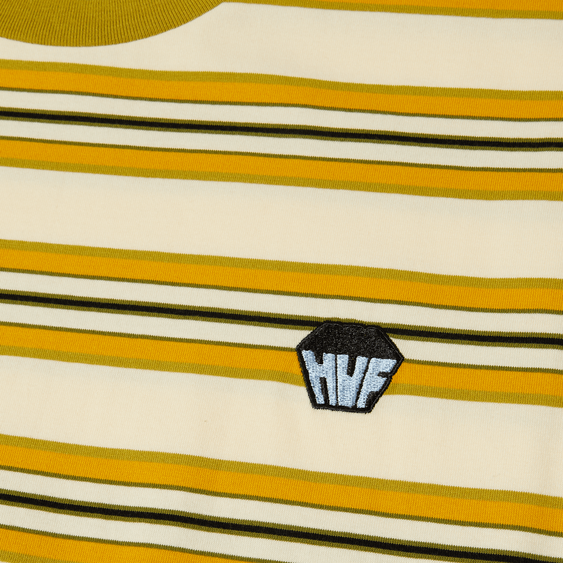 HUF Big Block Stripe Boxy Top Pale Yellow