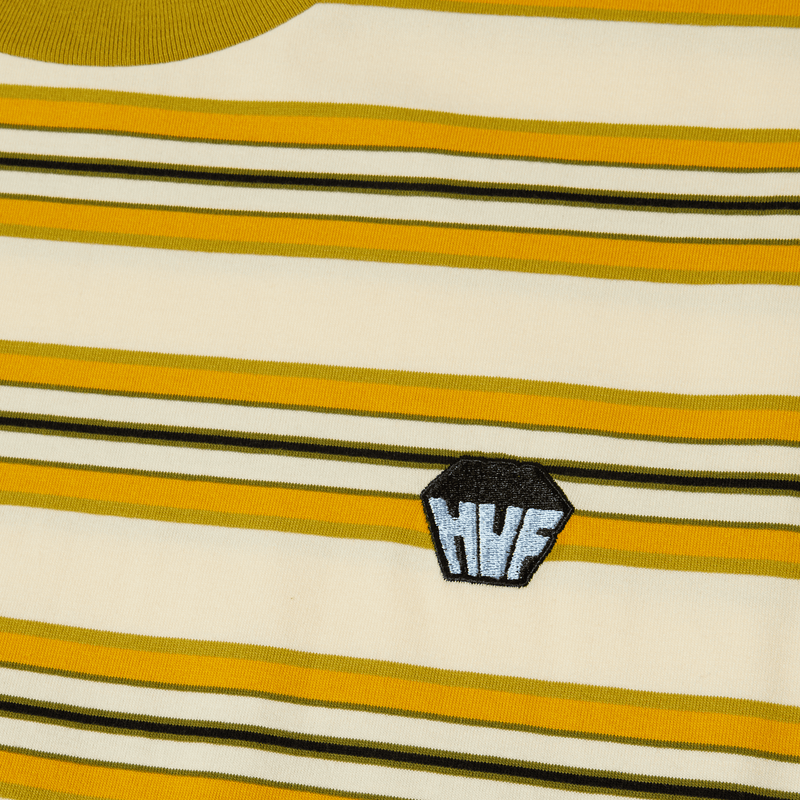 HUF Big Block Stripe Boxy Top Pale Yellow