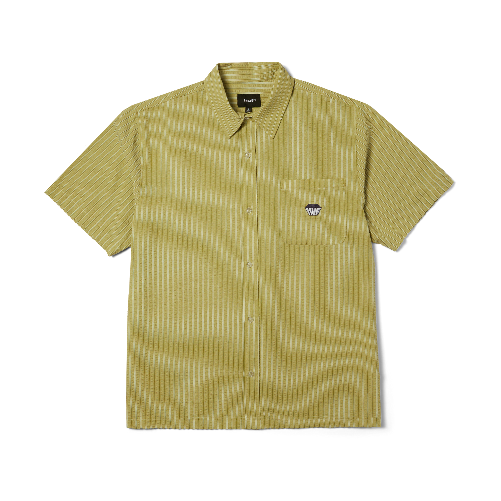 HUF Big Block Striped Shirt Dried Herb