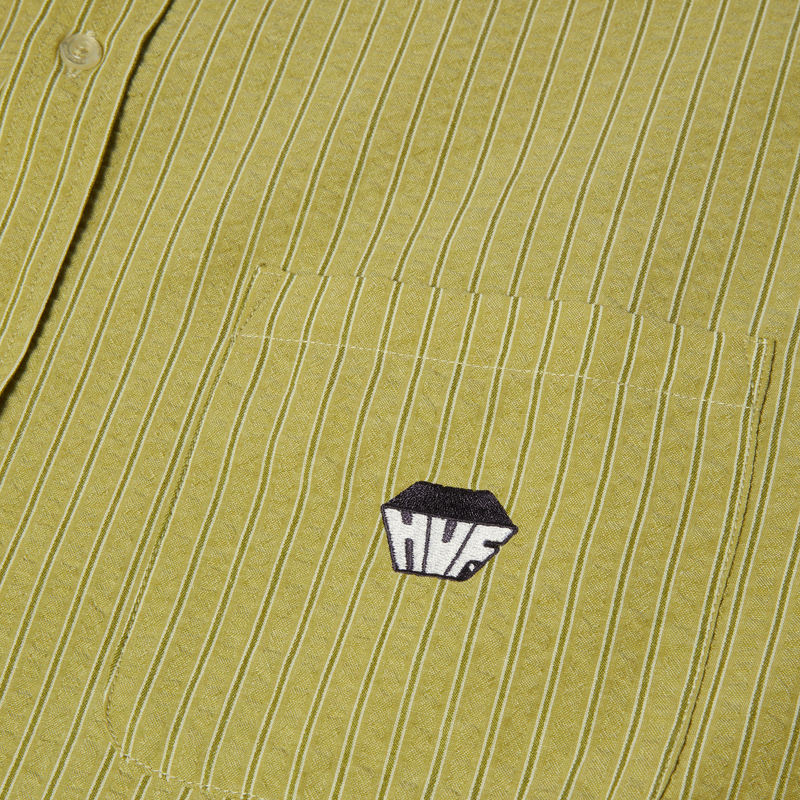 HUF Big Block Striped Shirt Dried Herb