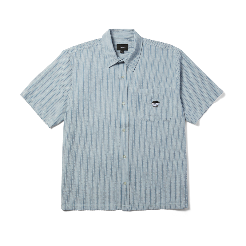 HUF Big Block Striped Shirt Light Blue