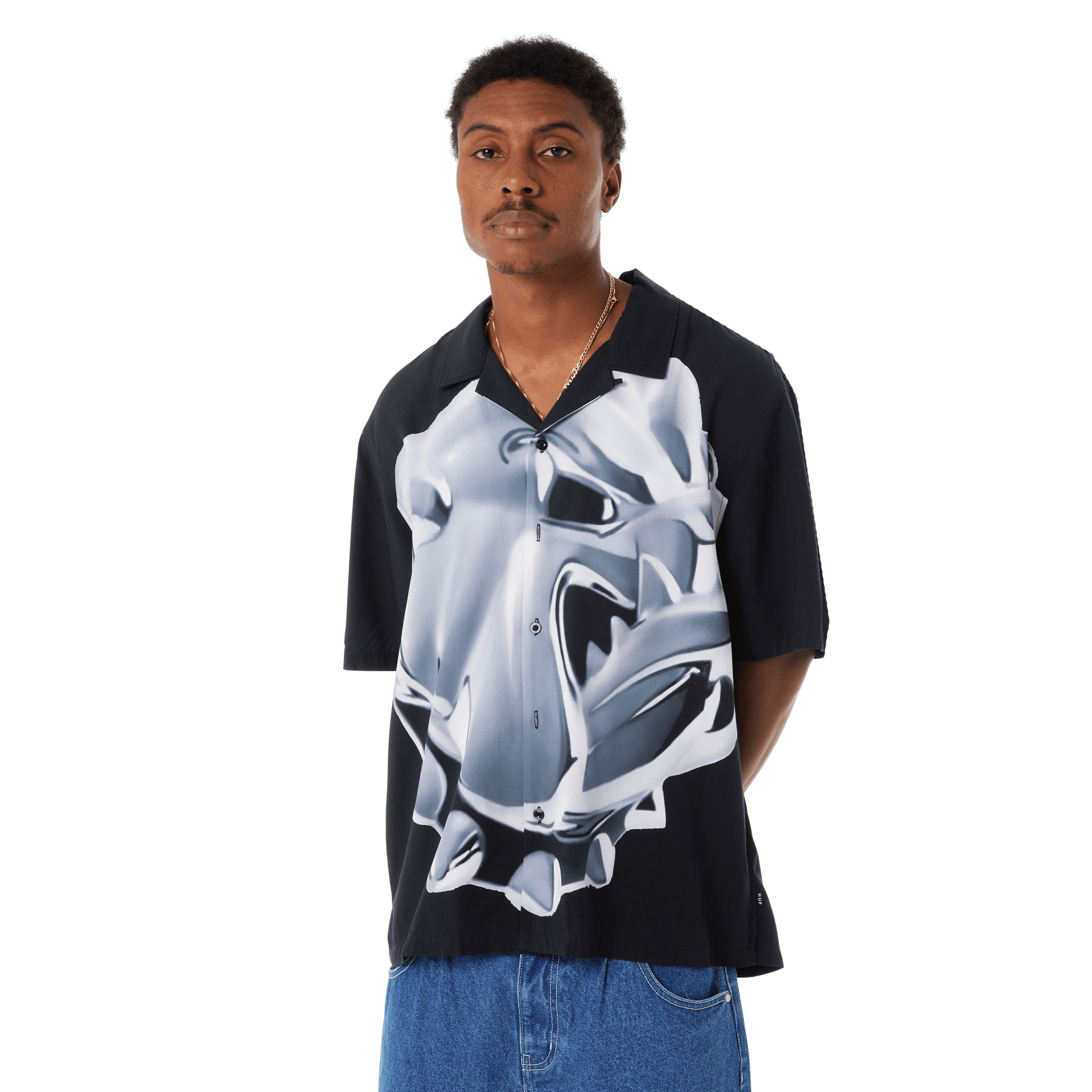 HUF Big Dawg Resort Shirt Black