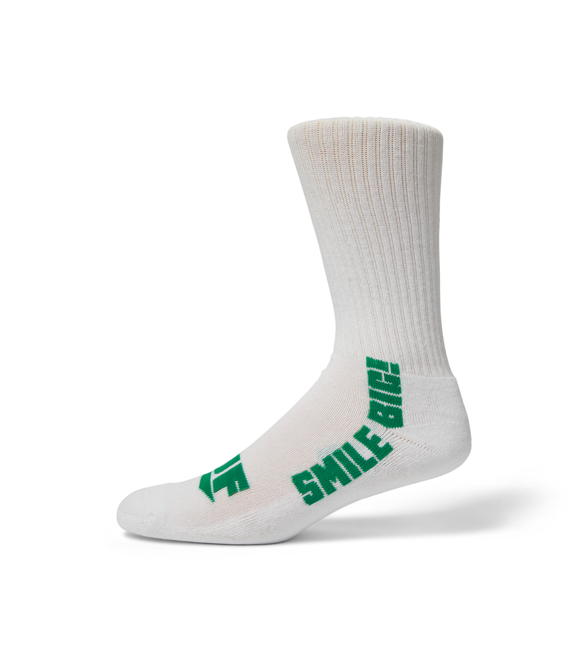 HUF Big Smile Crew Sock White