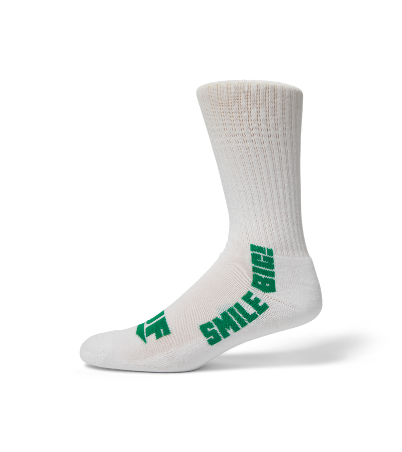 HUF Big Smile Crew Sock White