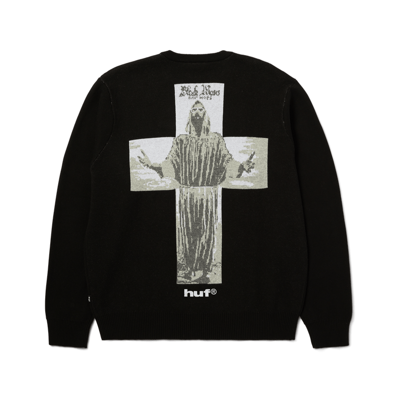 HUF Black Moses Knit Sweater Black