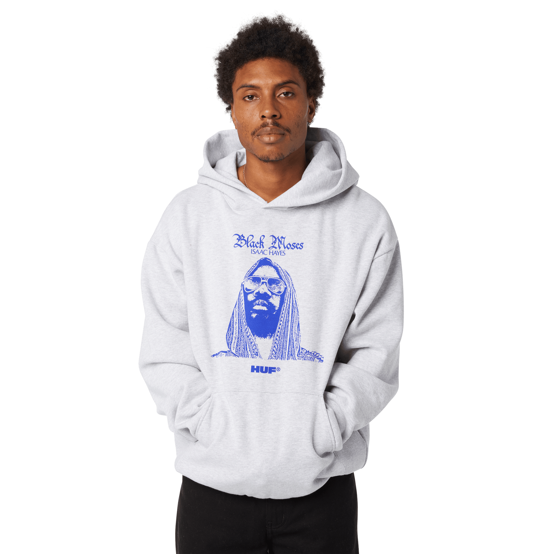 HUF Black Moses Heavyweight Pullover Hoodie Ash