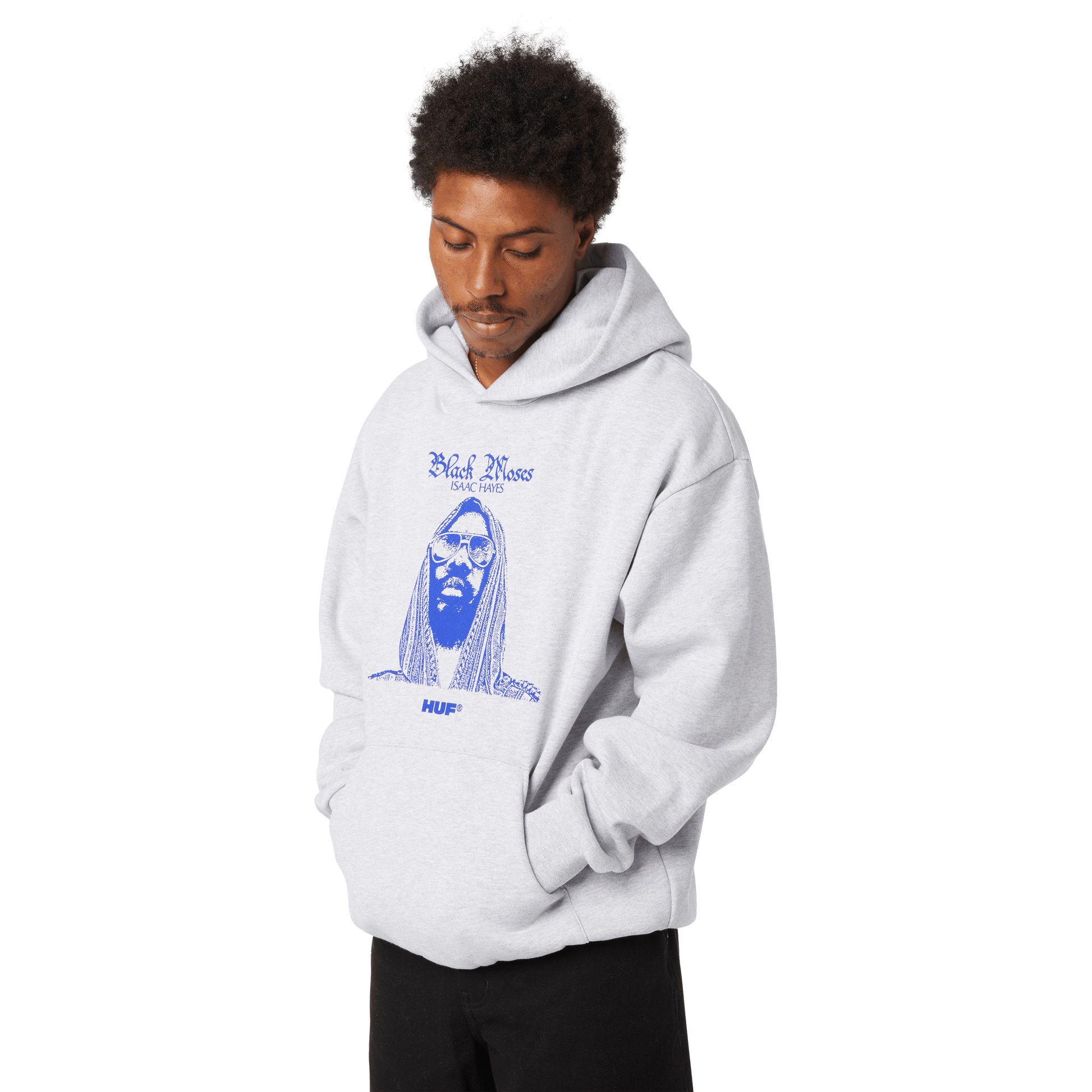 HUF Black Moses Heavyweight Pullover Hoodie Ash