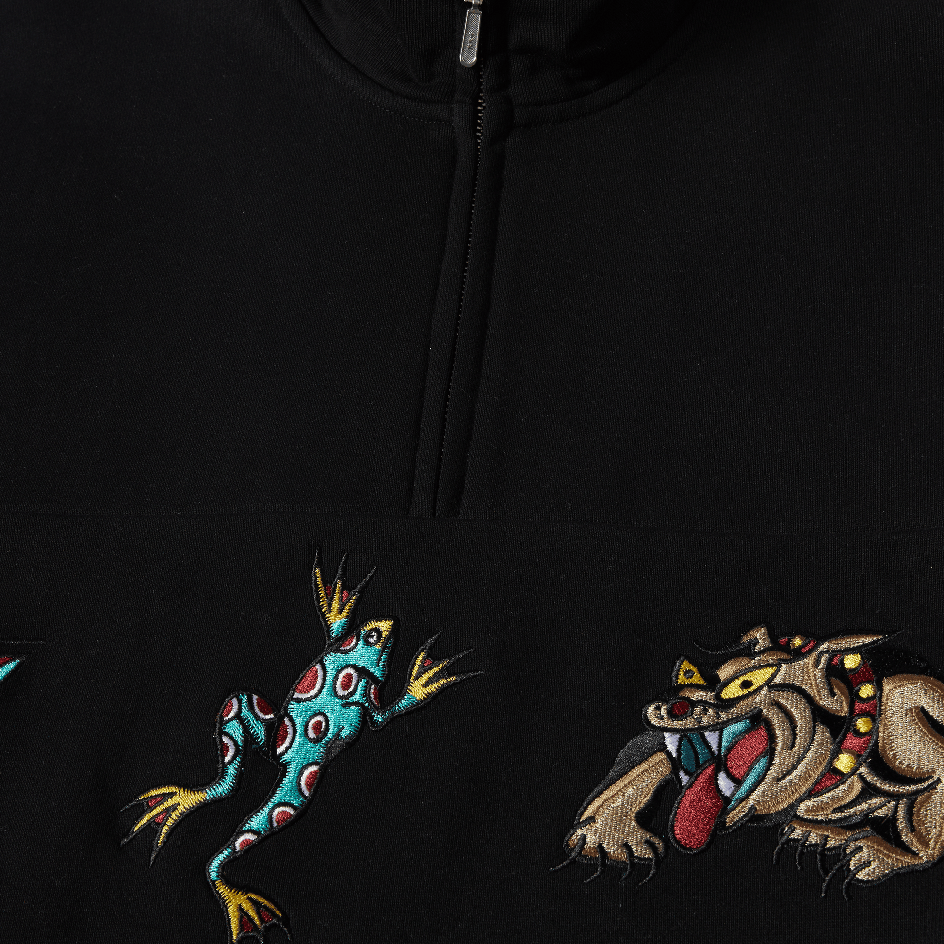HUF Bledsoe Quarter Zip Fleece Black