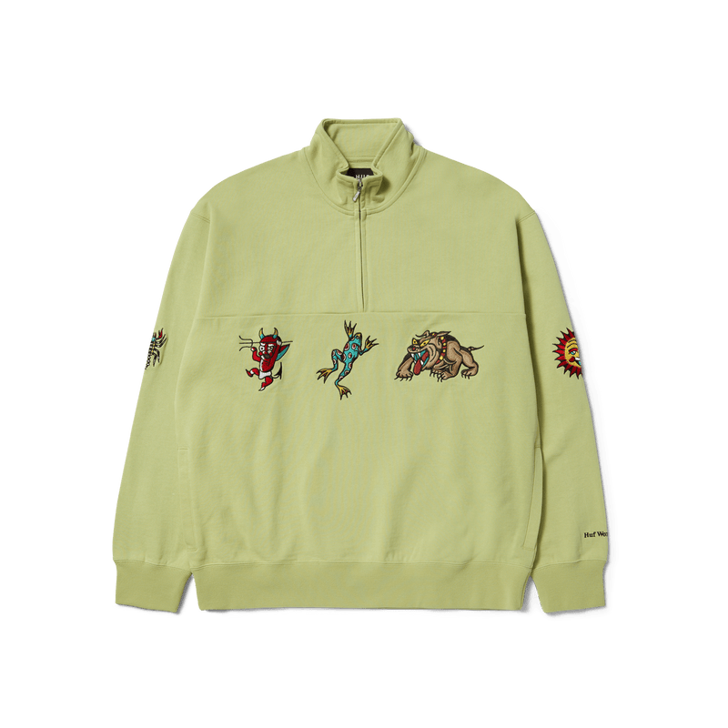 HUF Bledsoe Quarter Zip Fleece Pistachio