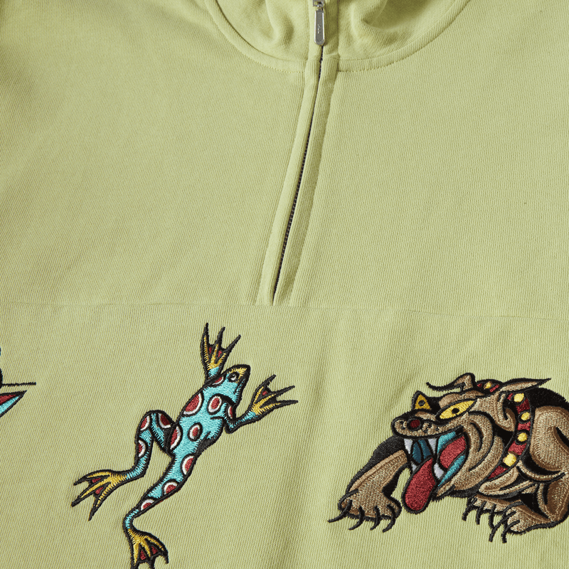 HUF Bledsoe Quarter Zip Fleece Pistachio