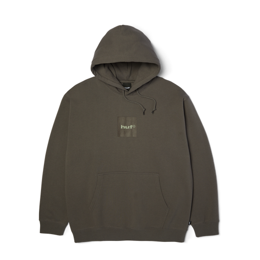 Huf Box Logo Pullover Hoodie Dark Earth/Brown